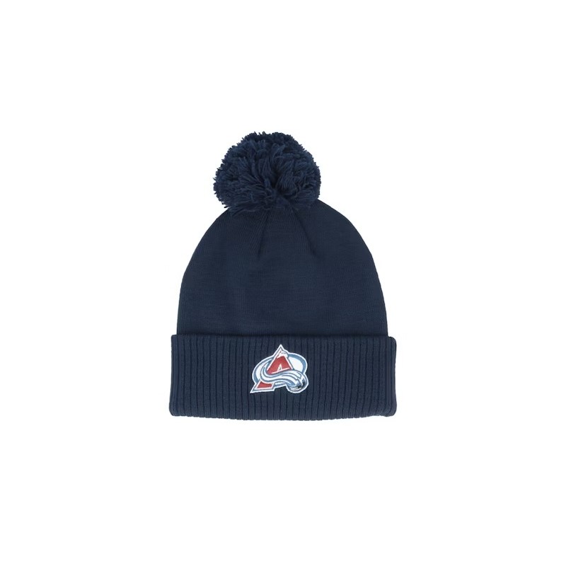 ADIDAS Senior Colorado Avalanche Cuffed Knit Pom Wintermütze