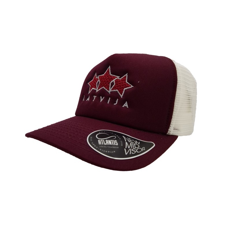 HOKEJAM.LV Latvija Three Star New Mid Visor Snapback