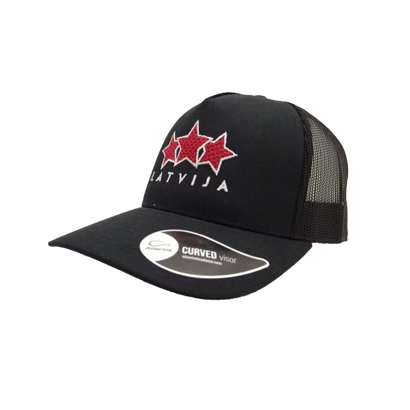 HOKEJAM.LV Latvija Three Star Curved Snapback