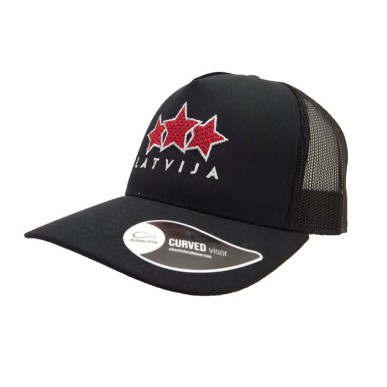 HOKEJAM.LV Latvija Three Star Curved Snapback