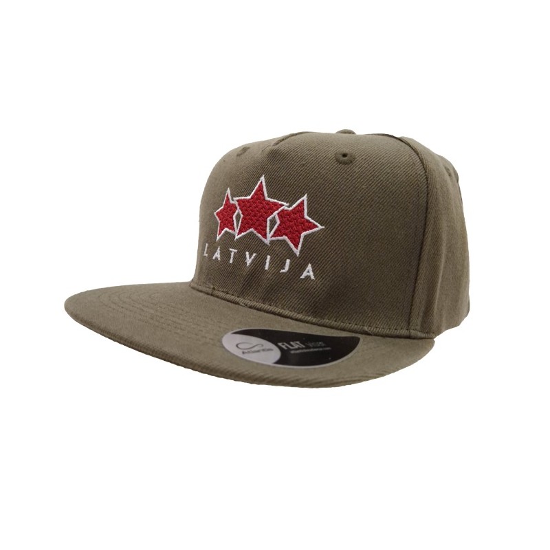 HOKEJAM.LV Latvija Three Star Flat Visor Snapback