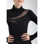 PRIDANCE Girls Figure Skate Thermal Shirt with Rhinestone