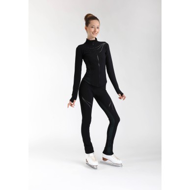 PRIDANCE Girls Figure Skate Thermal Full Zip Jacket with Long Neck