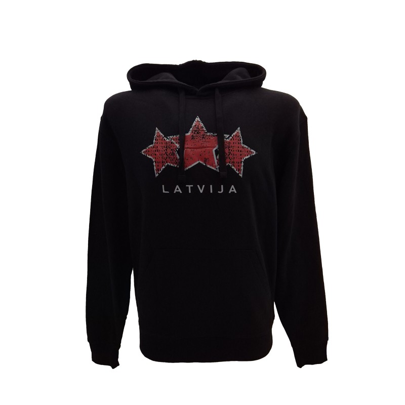 HOKEJAM.LV Senior Drei Sterne Lettland Hoodie