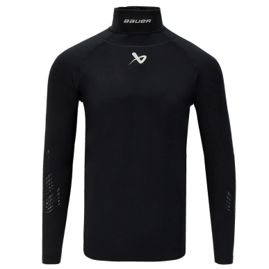 BAUER S22 Senior Long Sleeve Compression Shirt with Neck Guard