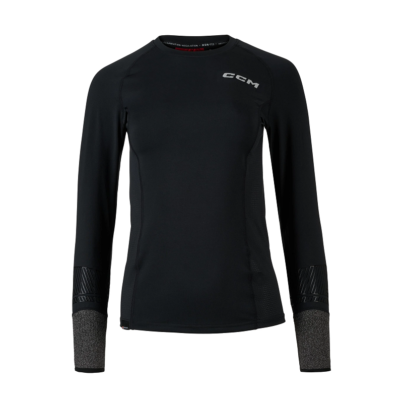 CCM Damen Langarm-Kompressionsshirt mit Schnittschutz