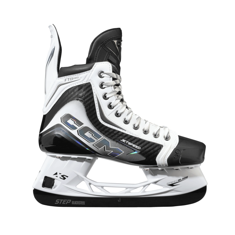 CCM Jetspeed FT8 Pro White Intermediate Eishockey Schlittschuhe
