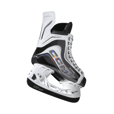 CCM Jetspeed FT8 Pro White Intermediate Eishockey Schlittschuhe
