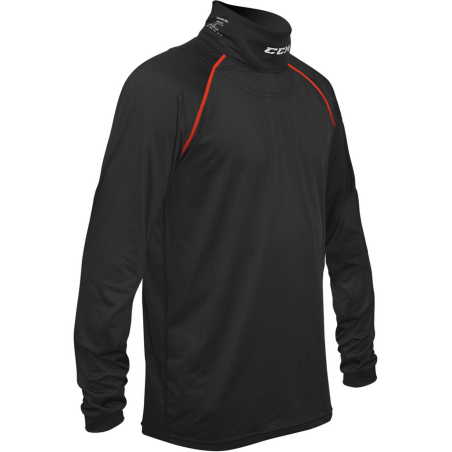 CCM Senior Long Sleeve Compression Shirt with Neck Guard