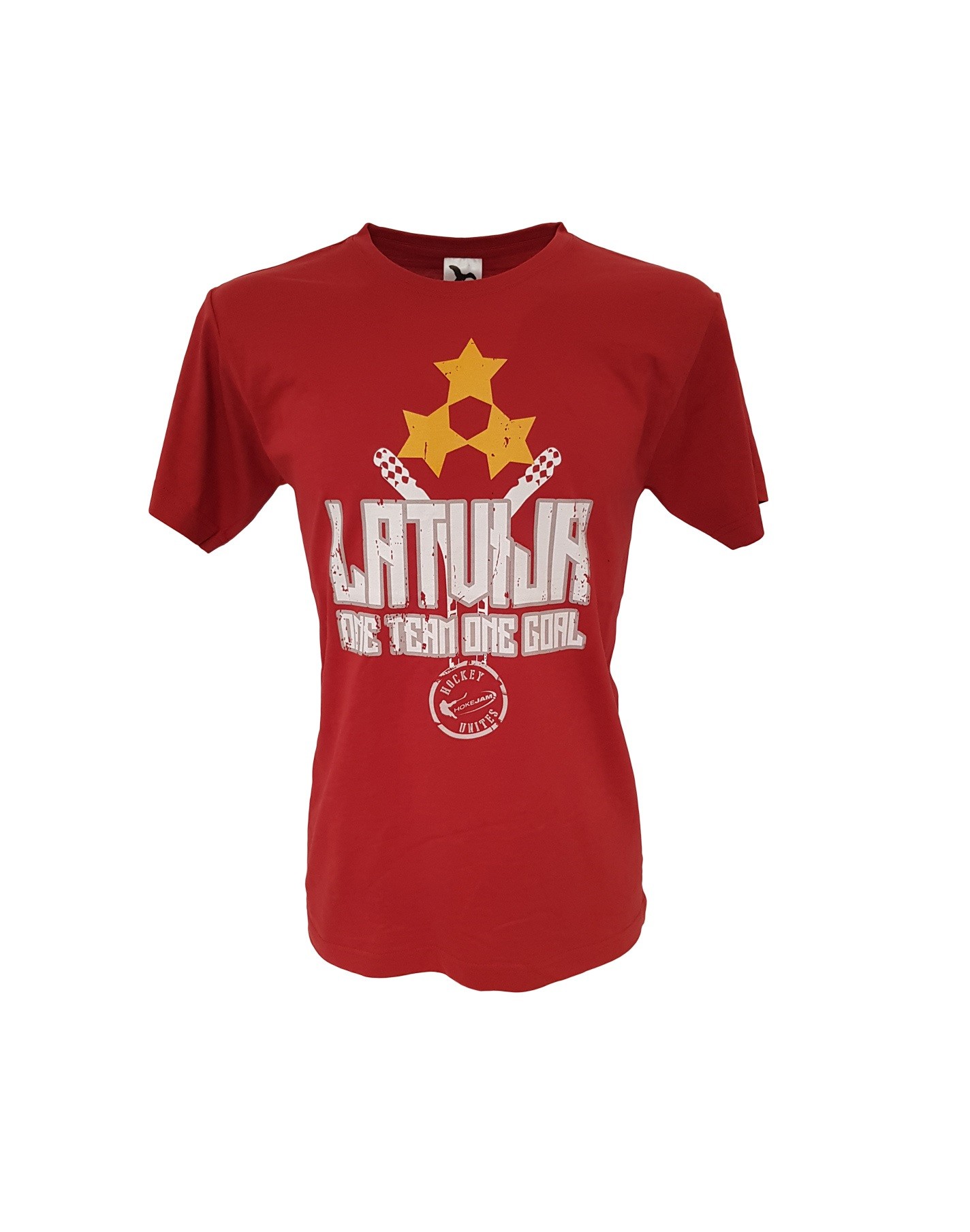 HOKEJAM Latvija One Team One Goal Adult T-Shirt,Latvian Fan T-Shirt,Clothing