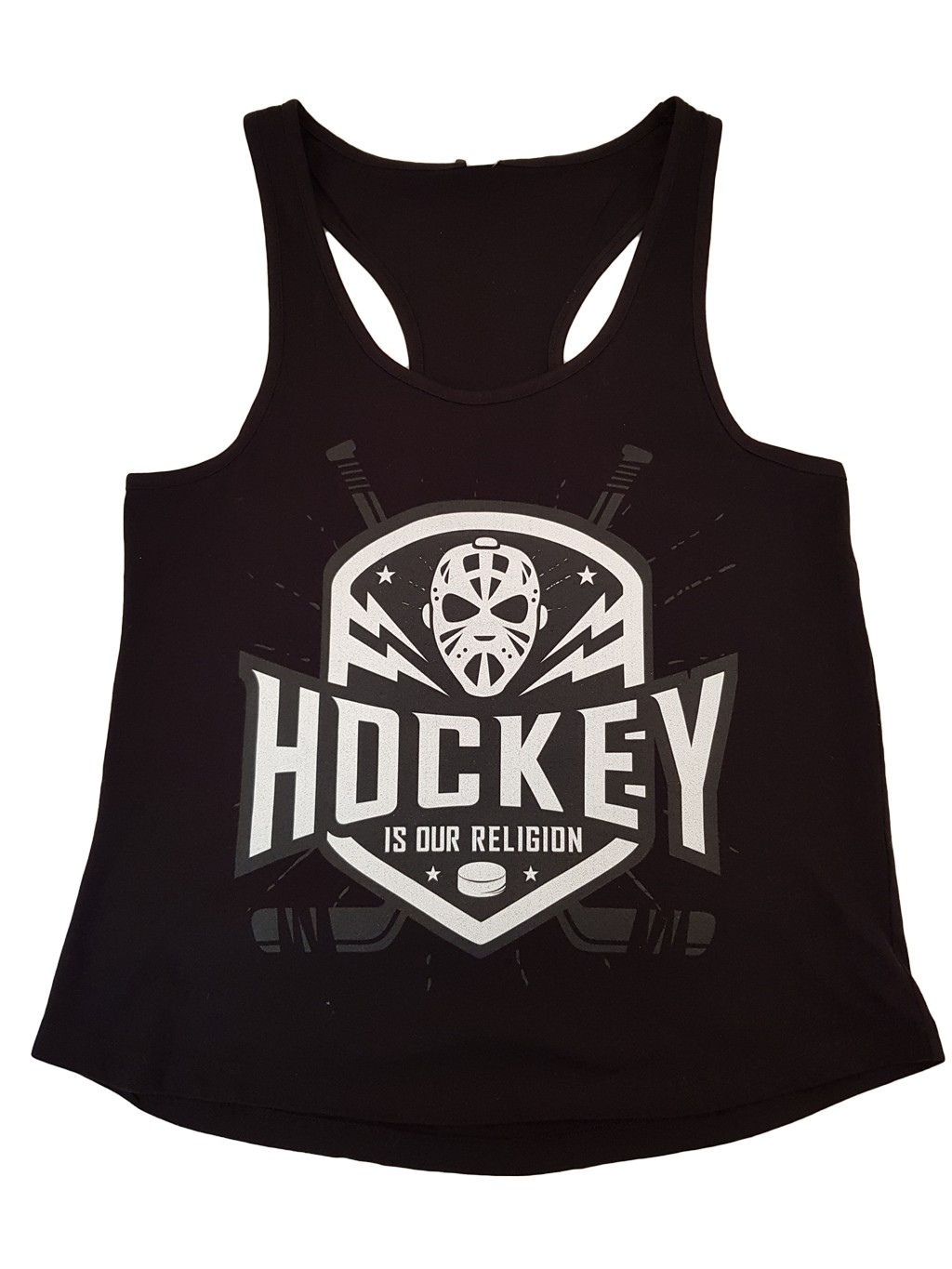 HOKEJAM.LV Hockey Is Our Religion Adult Tank Top