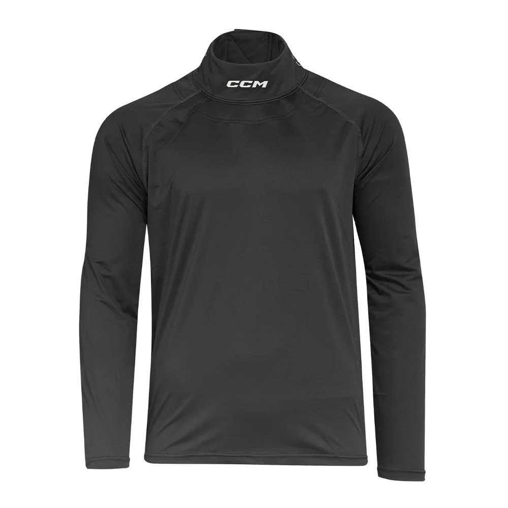 CCM Senior Long Sleeve Compression Shirt with Throat Protector