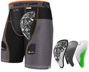 SHOCK DOCTOR Adult Ultra Powerstride Hockey Short With Aircore Hard Cup 375