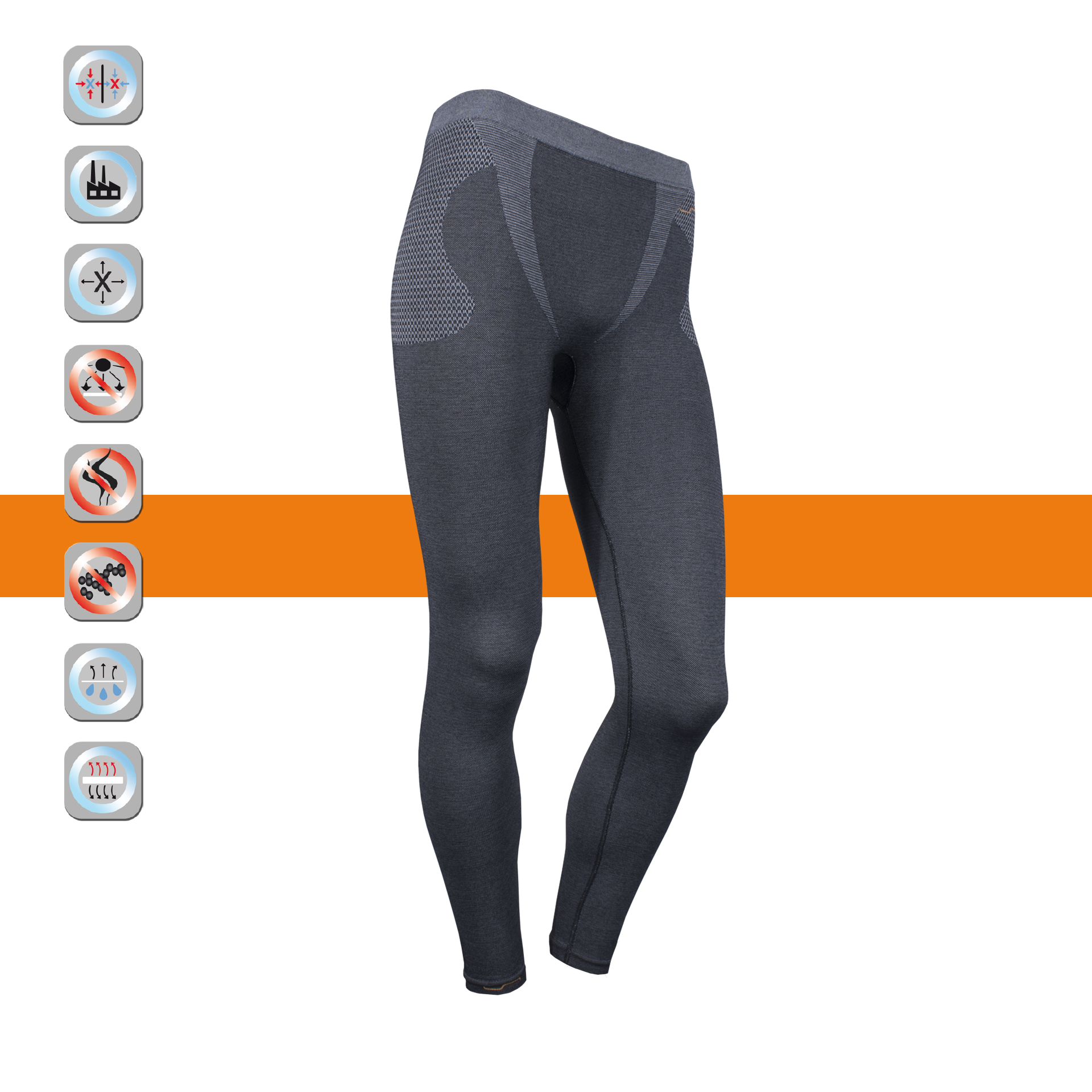 SIMLOC Orange Line Adult Thermo Pants
