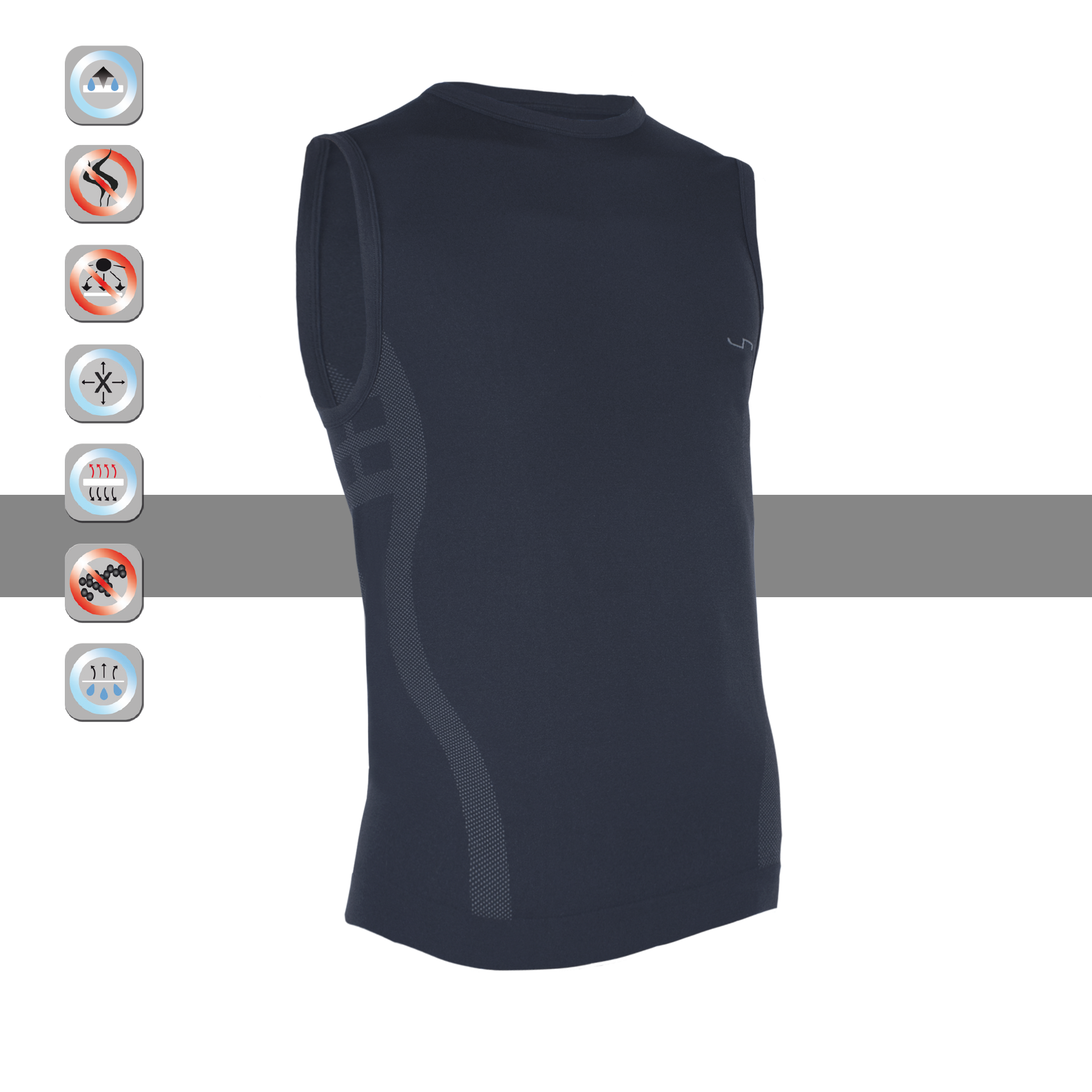 SIMLOC Silver Line Adult Thermo Tank Top