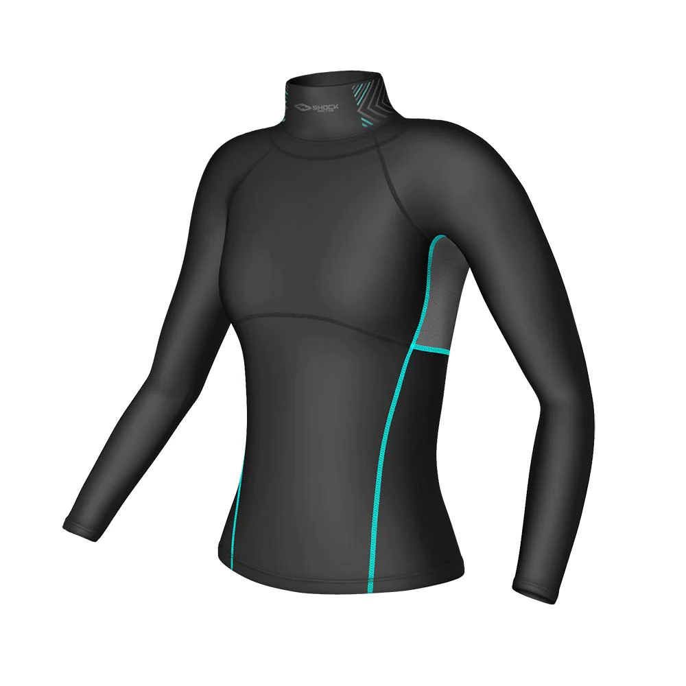 SHOCK DOCTOR Ultra Women`s Long Sleeve Compression Shirt with Neck Guard SD30190